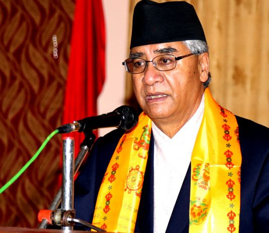 देउवाले प्रचण्डलाई बधाइ दिए